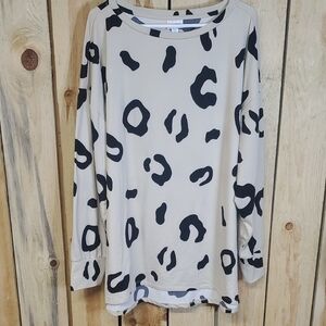 Womens LulaRoe Nora Boat Neck Top Size 2XL Office Casual Business